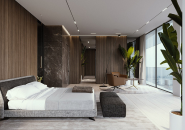 Nội thất hiện đại sang trọng với trang trí gỗ ốp