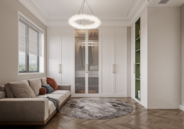 Thiết kế căn hộ hiện đại với điểm nhấn xanh pastel mang đến sự thanh lịch và tràn đầy sức sống